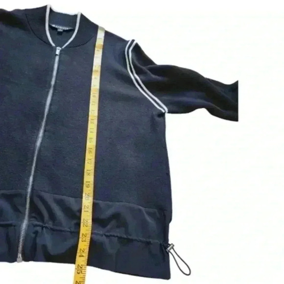 Athleta Venture Sweater Black White  Zipper Closure Cotton Women's size Large - Picture 15 of 15